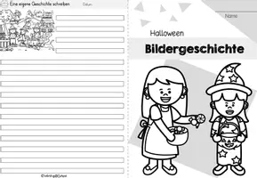 Vorschau - Arbeitsblätter - Bildergeschichte | Halloween - Seite 1