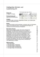 Vorschau - Arbeitsblätter - Intelligentes Schreib- und Lesetraining 2/3 - Seite 1