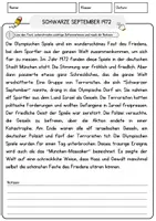 Vorschau - Arbeitsblätter - Schwarze September 1972 Arbeitsblätter mit Lösungen Geschichte - Seite 1