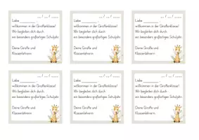Vorschau - Mal- und Bastelvorlagen - Willkommensgruß (Giraffenklasse) zum neuen Schuljahr - Seite 3