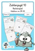 Vorschau - Arbeitsblätter - Zahlenjagd 10 - Addition im ZR bis 20 - Deckblatt