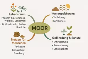 Vorschau - Arbeitsblätter - Lernplakat + Arbeitsblätter zum Thema "Moor" + Lösung & MP3 + Mindmap + Infografik - Seite 3