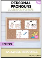 Aperçu - Affichage - Classroom Posters Personal Pronouns - Page de couverture