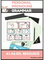 Aperçu - Feuilles d'exercices - Personal pronouns grammar lesson - Page de couverture