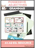 Aperçu - Feuilles d'exercices - Possessive adjectives grammar lesson - Page de couverture