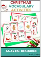 Aperçu - Feuilles d'exercices - Christmas Vocabulary Activities - Page de couverture