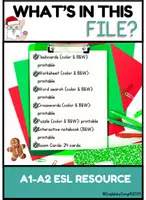Aperçu - Feuilles d'exercices - Christmas Vocabulary Activities - Page 1