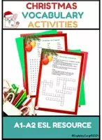 Aperçu - Feuilles d'exercices - Christmas Vocabulary Activities - Page 3