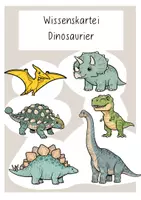 Vorschau - Bildkarten - Dinosaurier - Wissenkartei (Infokarten) - Deckblatt