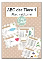 Vorschau - Fördermaterial/Inklusion - ABC der Tiere Abschreibkartei Silbenschrift - Deckblatt