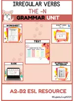 Aperçu - Feuilles d'exercices - Irregular Verbs Grammar Unit | -n - Page de couverture
