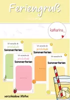 Vorschau - Anderer Materialtyp - Prickelnde Sommerferiengrüße - Deckblatt