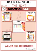 Aperçu - Feuilles d'exercices - Irregular Verbs Grammar Unit | -ught - Page de couverture