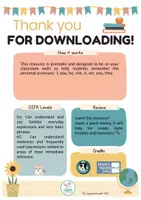 Aperçu - Affichage - Classroom Posters Personal Pronouns - Page 1