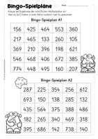 Vorschau - Spiele - Schriftliche Multiplikation – Bingo-Lernspiel im ZR 1 000 | Mathematik ab Klasse 3 - Seite 3