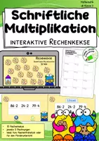 Vorschau - Arbeitsblätter - Schriftliche Multiplikation – Interaktive Rechenkekse im ZR 1000 - Deckblatt