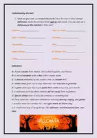 Aperçu - Préparation de séance / Séance complète - The Story of Halloween: A Spook-tacular Worksheet! (Anglais) - Page 1