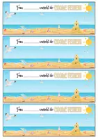 Vorschau - Mal- und Bastelvorlagen - Sommerferiengruß Wassereis in 4 Varianten Strand-Edition - Seite 2