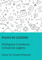 anteprima - Piani di lezione - Distinguere il predicato verbale dal soggetto - Pagina di copertina