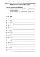 Aperçu - Feuilles d'exercices - S1 Belgique - Opérations sur les entiers - Page 3