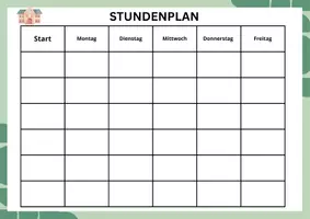 Vorschau - Anderer Materialtyp - Stundenpläne - Deckblatt