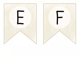 Vorschau - Mal- und Bastelvorlagen - Wimpelkette (flexibel einsetzbar) - beige - Seite 3