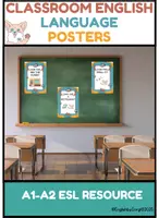 Aperçu - Affichage - Classroom English language posters, flashcards & task cards - Page de couverture