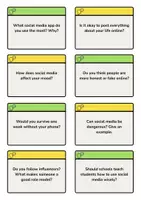 Vorschau - Arbeitsblätter - Social Media – Conversation Cards (Englisch, Klasse 9/10) - Seite 1