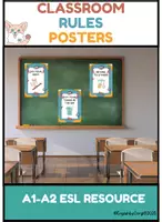 Aperçu - Affichage - Classroom rules posters, flashcards & task cards - Page de couverture