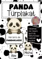 Vorschau - Poster - Pandaklasse Türplakat / Geburtstagskalender - Deckblatt