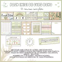 Vista previa - Decoración del aula - Pack inici de curs boho neutral (13 recursos) - Portada