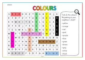 Vorschau - Arbeitsblätter - Colours - entry, worksheet (diff.) (mit Lösung) - Seite 3