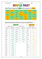 Vorschau - Arbeitsblätter - simple past - regular and irregular verbs (mit Lösung) - Seite 2
