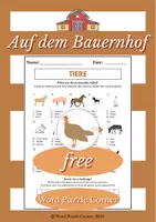 Vorschau - Arbeitsblätter - Auf dem Bauernhof: A Free Multiple-Choice Quiz - Deckblatt