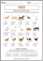 Vorschau - Arbeitsblätter - Auf dem Bauernhof: A Free Multiple-Choice Quiz - Seite 3