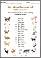 Vorschau - Arbeitsblätter - Tiere auf dem Bauernhof: Vocabulary Puzzles - Seite 3