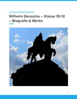 Vorschau - Unterrichtsreihen - Wilhelm Genazino – Biografie & Werke – Unterrichtseinheit für die Oberstufe - Deckblatt