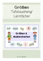 Vorschau - Präsentationen/Tafelbilder - Aushang Größen (Längen, Flächen, Gewichte, Währung) - Deckblatt