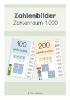 Vorschau - Präsentationen/Tafelbilder - Zahlenbilder im Zahlenraum 1000 - Deckblatt