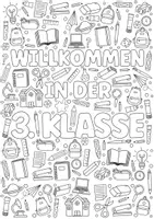 Vorschau - Arbeitsblätter - Kooperative Schulstart Doodle Poster für die Grundschule -Bastel Materialpaket - Seite 1