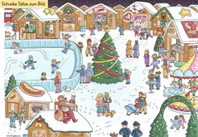 Vorschau - Stationenlernen - Weihnachten | Weihnachtsmarkt | Wimmelbild - Seite 3