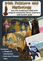 Vorschau - Arbeitsblätter - Irische Mythen und Folklore Englischunterricht - Deckblatt