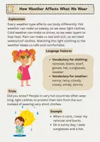 Vorschau - Arbeitsblätter - Clothes for Different Weather: Rain, Sun, Cold - Seite 3