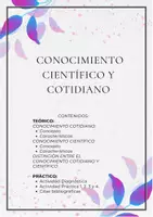 Vista previa - Unidades / Secuencias / Situaciones de Aprendizaje - EL CONOCIMIENTO CIENTÍFICO Y COTIDIANO - Portada