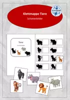 Vorschau - Arbeitsblätter - Klettmappe (TEACCH-Mappe) mit Schattenbildern - Thema Tiere - Deckblatt