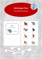 Vorschau - Arbeitsblätter - Klettmappe (TEACCH-Mappe) zur Wort-Bild-Zuordnung - Thema Tiere - Deckblatt