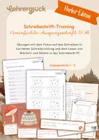 Vorschau - Arbeitsblätter - Schreibschrift Übung (VA) | Herbst Edition - Deckblatt