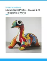 Vorschau - Unterrichtsreihen - Niki de Saint Phalle – Biografie & Werke Unterrichtsmaterial (Klasse 5–9) - Deckblatt