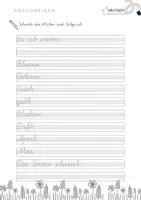 Vorschau - Arbeitsblätter - Schreibschrift Übung (VA) | Frühlings-Edition - Seite 2