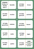 Vorschau - Spiele - Domino: Verben im Perfekt - Deckblatt
